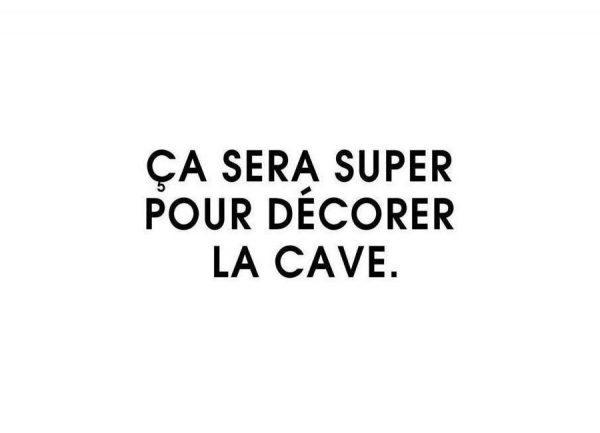 Ça sera super pour décorer la cave White Leinwandbild Ça sera super pour décorer la cave White Leinwandbild