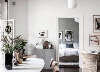 Soothing Swedish Home with a Striking Dark Floor