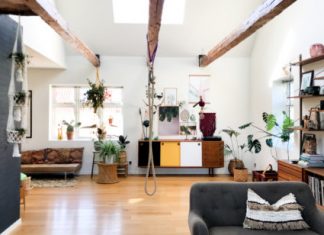 A Nordic Bohemian Farmhouse with Soaring Ceilings