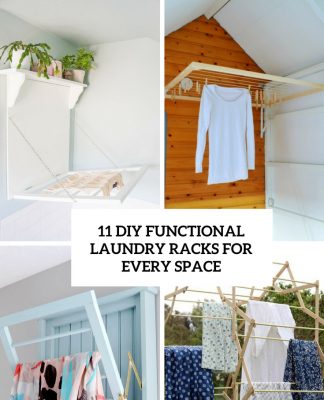 11 DIY Functional Laundry Racks For Every Space