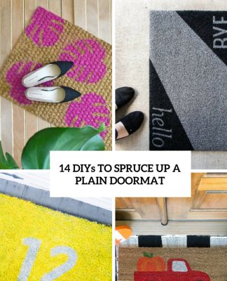 14 DIYs To Spruce Up A Plain Doormat