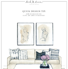 Quick Design Tip: How High Do You Hang Art Above Furniture?