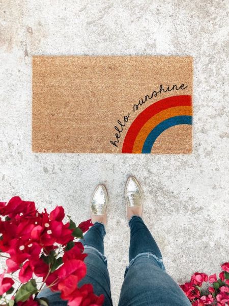 rainbow-hello-sunshine-spring-doormat-1-450x600