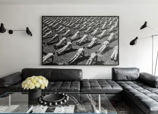 A Sleek Masculine Home Committed to Black and White