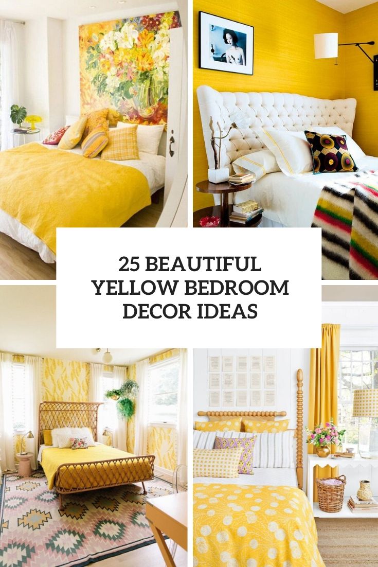 20 Beautiful Yellow Bedroom Decor Ideas   Wohnidee by WOONIO