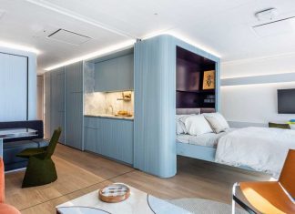 An Apartment on a Residential Yacht That Transforms From One Bedroom To Two