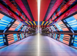 Take 5: Bridge Installation, an Ombré Suitcase + Embroidered Landscapes