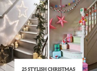 25 Stylish Christmas Staircase Decor Ideas
