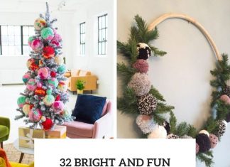 32 Bright And Fun Pompom Christmas Decor Ideas