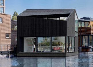 An Angular Floating Home in a Sustainable Floating Village in Amsterdam