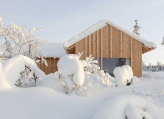 The Narrow Kvitfjell Cabin on Top of the Mountains in Norway