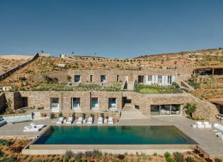 Encaved Stone Villa by Tsolakis Architects
