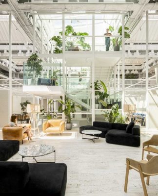 A Bank Becomes an Open Architecture Firm Full of Biophilic Elements