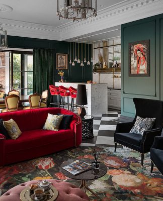 The Emerald Villa: A Unique Blend of Design Styles in Kyiv