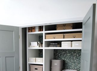 Entryway Closet with Storage Makeover