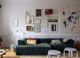 An elegant Malmö home with Shades of Gree, Ochre and Red