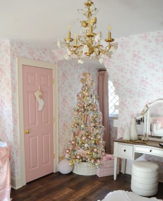 LoveShackFancy Inspired Pink Christmas Room for Lillie