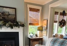 Florals + Greenery for Our Coastal Cottage Christmas Mantel