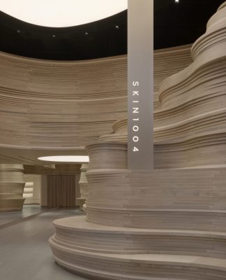 A Layered Wood Landscape Shapes SKIN1004’s SoHo Flagship