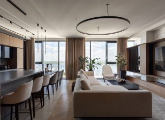 Nebo Apartment Frames Dnipro Through Light and Horizon