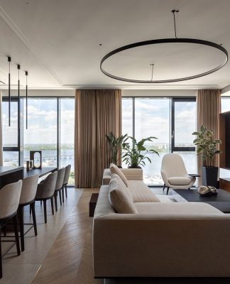 Nebo Apartment Frames Dnipro Through Light and Horizon