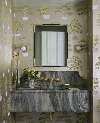9 Breathtaking Powder Rooms With Bold Wallpaper
